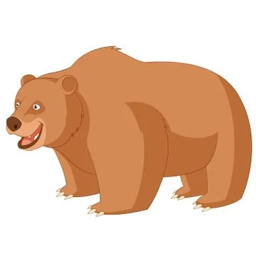 Cartoon smiling bear Stock Illustration