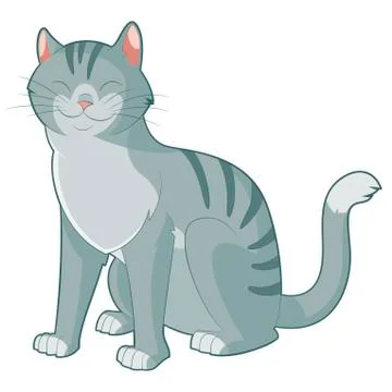 Cartoon smiling cat Stock Illustration