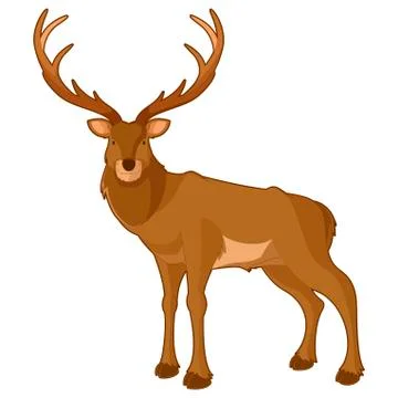 Cartoon smiling deer Stock Illustration