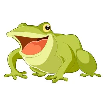 Cartoon smiling frog Stock Illustration