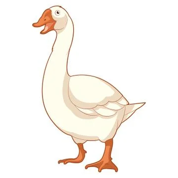 Cartoon smiling Goose Stock Illustration