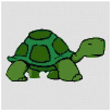 Cartoon Smiling Green Turtle Illustrazione stock