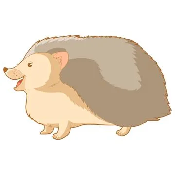 Cartoon smiling hedgehog Stock Illustration