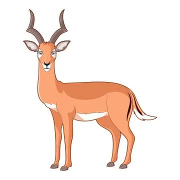 Cartoon smiling Impala Stock Illustration