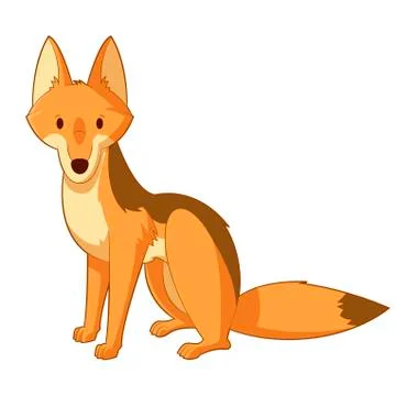 Cartoon smiling Jackal Stock Illustration