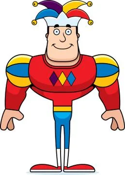 Cartoon Smiling Jester Stock Illustration