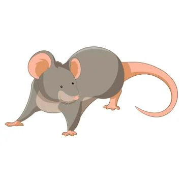 Cartoon smiling Mouse Stock Illustration