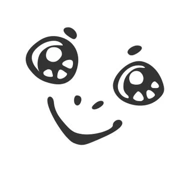 Cartoon smiling muzzle Stock Illustration