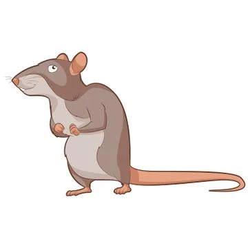 Cartoon smiling Rat Illustrazione stock