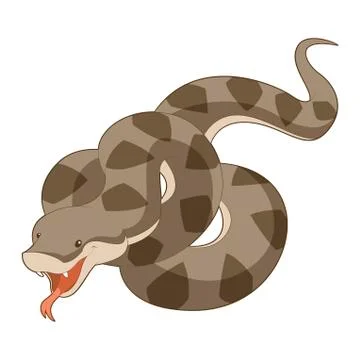 Cartoon smiling Viper 스톡 일러스트