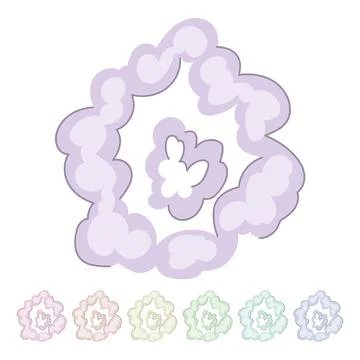 Cartoon smoke cloud creating explosion impact effect graphic Stock Illustration