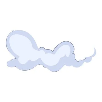 Cartoon smoke cloud representing speed, dust or puffing vapor Stock Illustration