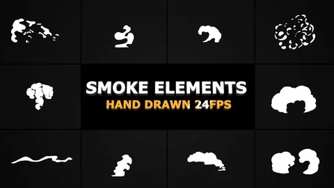 Cartoon Smoke Elements Stock After Effects
