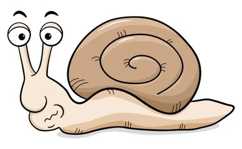 Cartoon snail with snail shell Stock Illustration