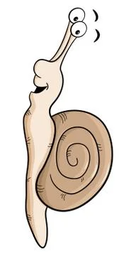 Cartoon snail with snail shell Stock Illustration