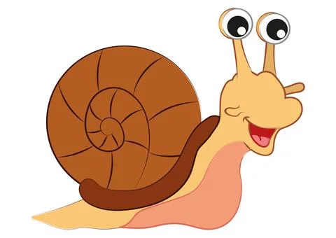 Cartoon snail. Vector snail Stock Illustration