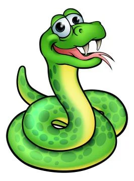 Cartoon Snake Character Illustrazione stock