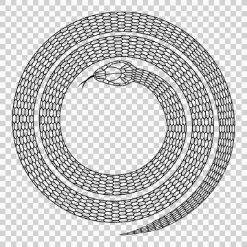 Cartoon snake pattern with black line stroke Stockillustratie