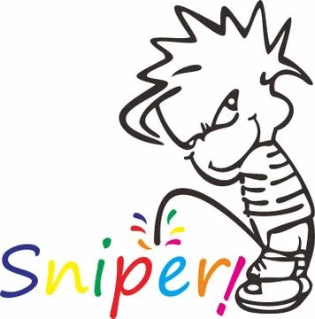 Cartoon sniper Stock Illustration