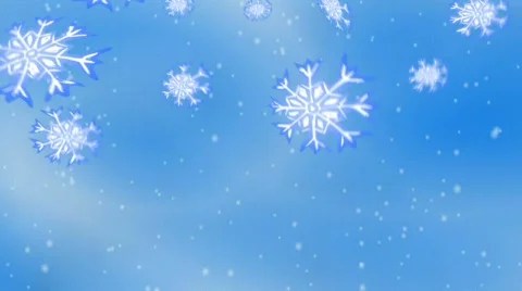 Cartoon Snow Falling Stock Footage