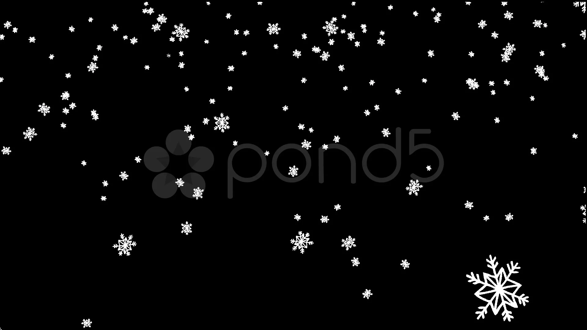 Cartoon Snowflakes Falling Big | Stock Video | Pond5