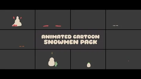 Cartoon Snowmen for After Effects Stock After Effects