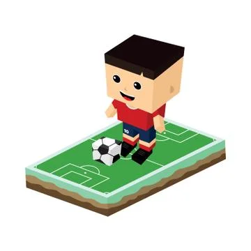 Cartoon soccer player イラスト素材
