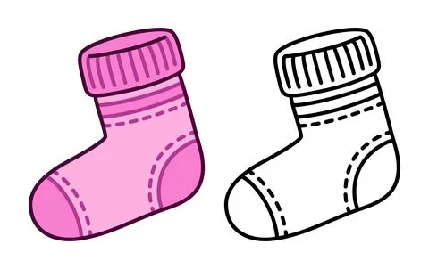 Cartoon sock drawing Stock Illustration