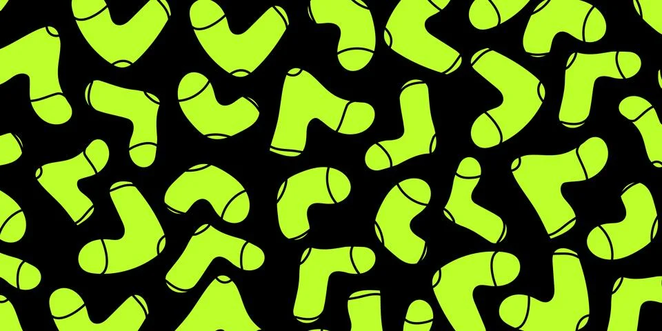 Cartoon socks pattern vector illustration. Background with socks. Stock Illustration
