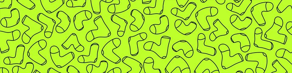 Cartoon socks pattern vector illustration. Background with socks. Stock Illustration