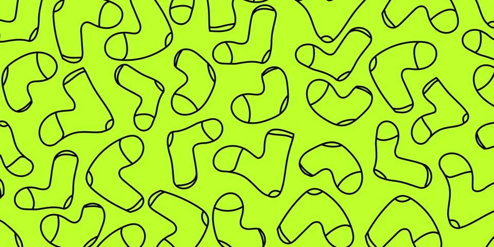 Cartoon socks pattern vector illustration. Background with socks. Stock Illustration