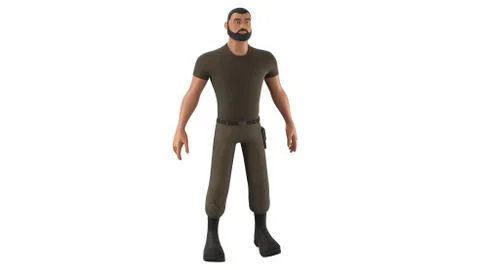 Cartoon Soldier Stock Illustration