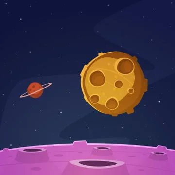Cartoon Space Background Stock Illustration