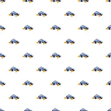 Cartoon space rocket pattern with propulsion flame Stock Illustration
