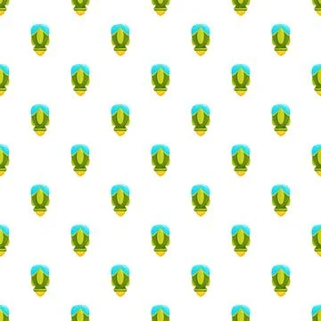 Cartoon space rocket seamless pattern for children background 库存插图