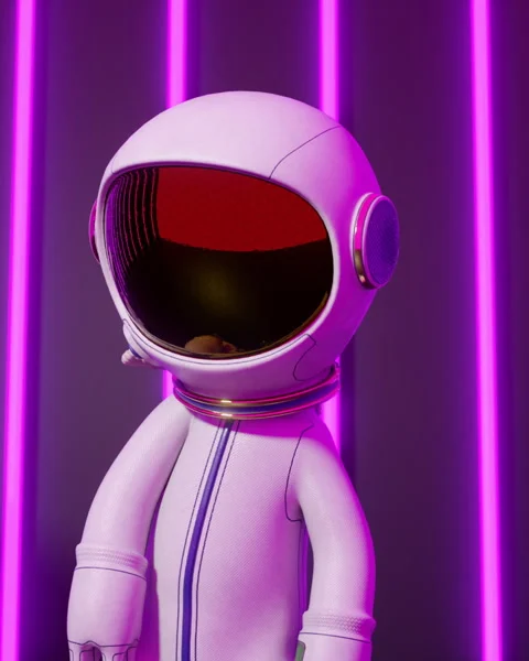 Cartoon spaceman dancing on the dance floor Stock Footage 277594445