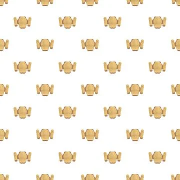 Cartoon spaceships forming a repeat seamless pattern Stock Illustration