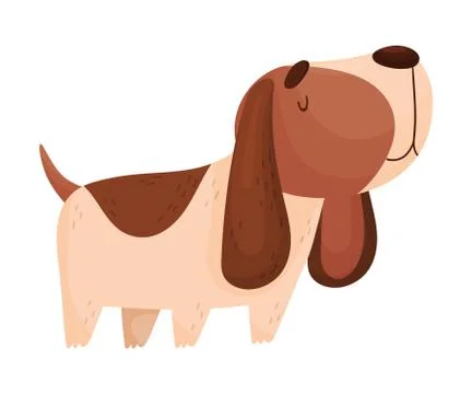 Cartoon Spaniel. Vector illustration on a white background. Stockillustratie