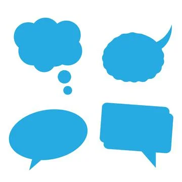 Cartoon speech balloons collection. Bubble chat comic set Stock Illustration