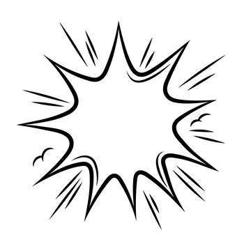 Cartoon speech bubble explosion. Pop art illustration in comic style. Stock Illustration