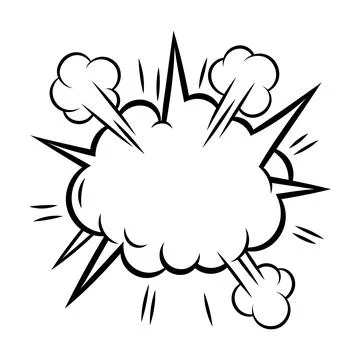 Cartoon speech bubble explosion. Pop art illustration in comic style. Stock Illustration