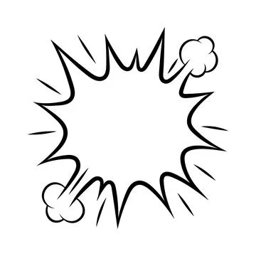 Cartoon speech bubble explosion. Pop art illustration in comic style. 스톡 일러스트