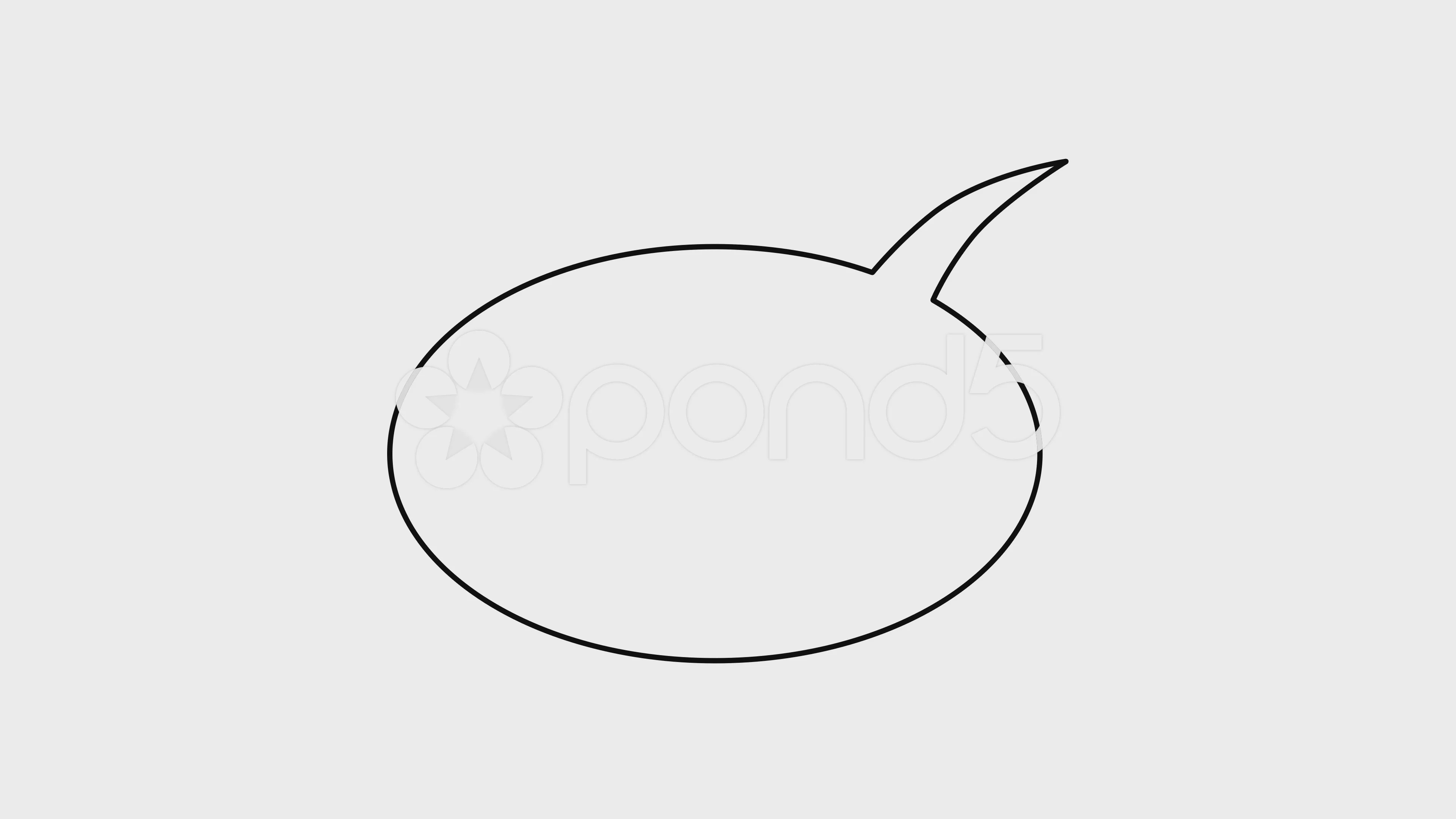 Cartoon speech bubble. Oval shape. With ... | Stock Video | Pond5