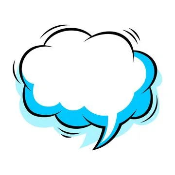 Cartoon speech bubble. Pop art illustration in comic style. Stock Illustration