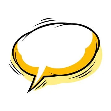 Cartoon speech bubble. Pop art illustration in comic style. Stock Illustration