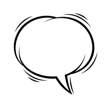 Cartoon speech bubble. Pop art illustration in comic style. Stock Illustration