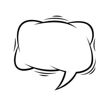 Cartoon speech bubble. Pop art illustration in comic style. Stock Illustration
