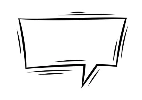 Cartoon speech bubble. Pop art illustration in comic style. Stock Illustration