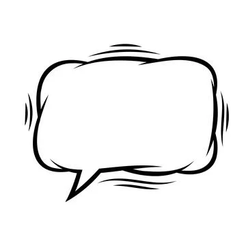 Cartoon speech bubble. Pop art illustration in comic style. Stock Illustration
