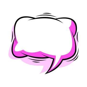 Cartoon speech bubble. Pop art illustration in comic style. Stock Illustration